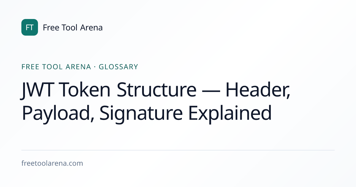 JWT Token Structure — Header, Payload, Signature Explained | Free Tool ...