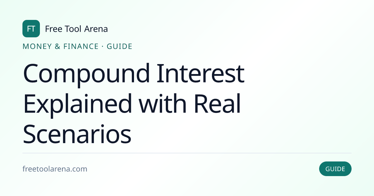 Explore Compound Interest with Real Scenarios | Free Tool Arena