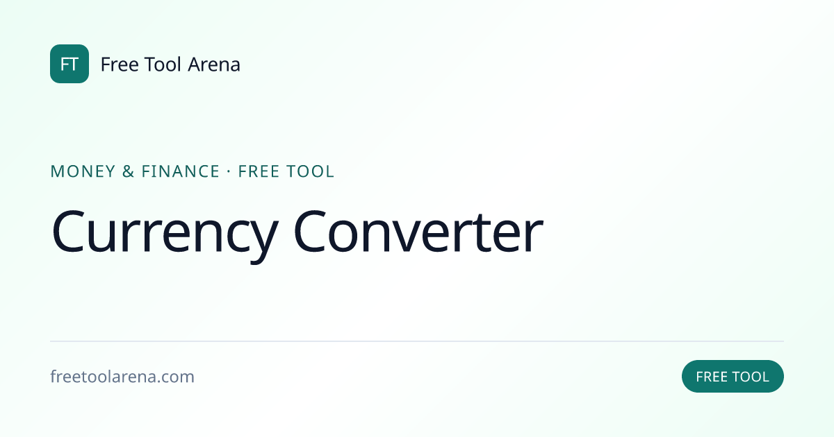 Convert Currency with Live ECB Rates — Free | Free Tool Arena