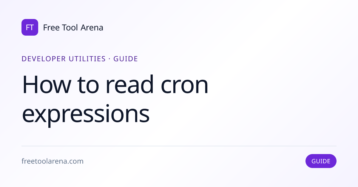 Read Cron Expressions With Minute, Hour, and Day Fields | Free Tool Arena