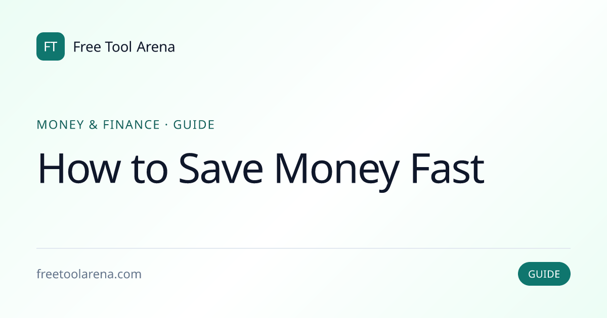 Save Money Fast — Generate 15 Tactics That Automate Savings | Free Tool ...
