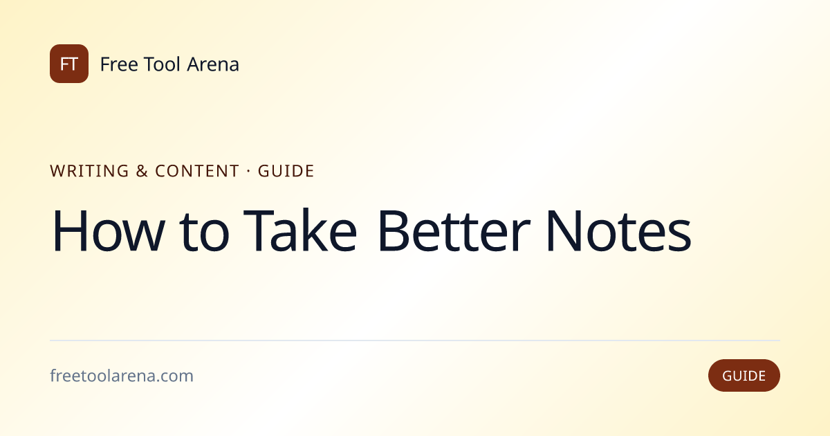 Compare Note-Taking Systems — Cornell vs Zettelkasten | Free Tool Arena