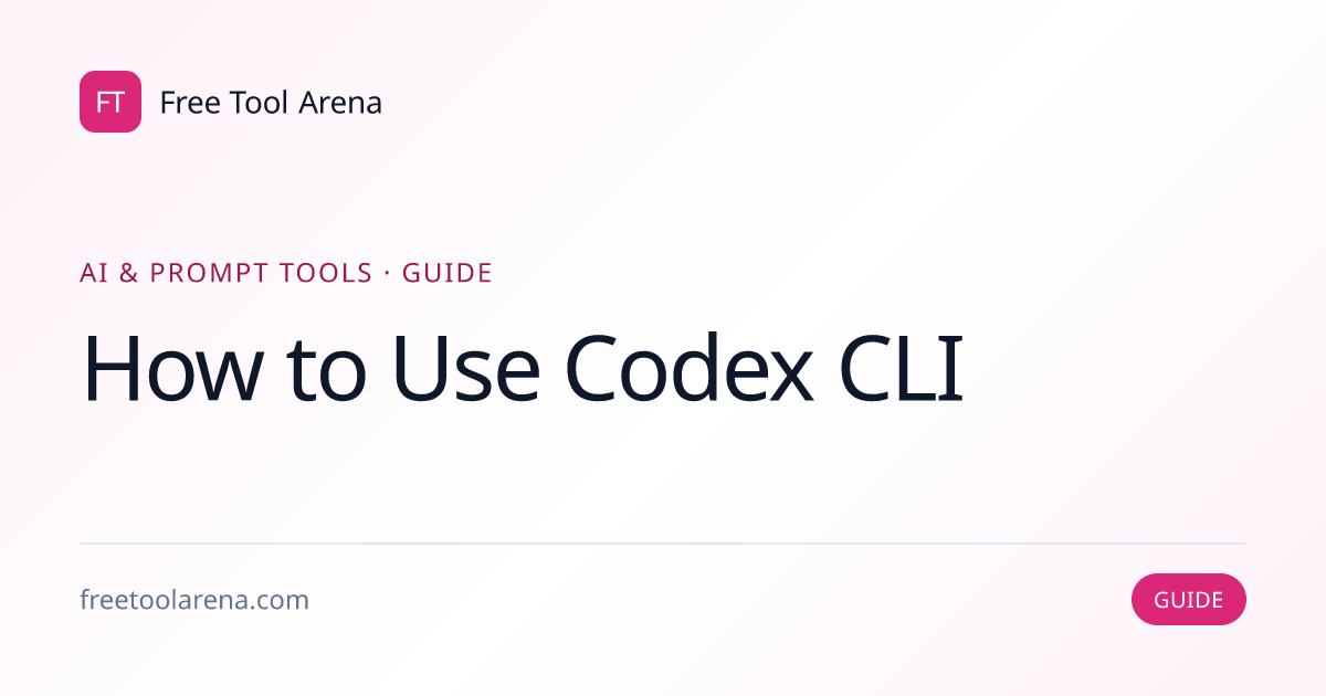 Codex CLI Commands & Setup: Install, /review, Sandbox | Free Tool Arena