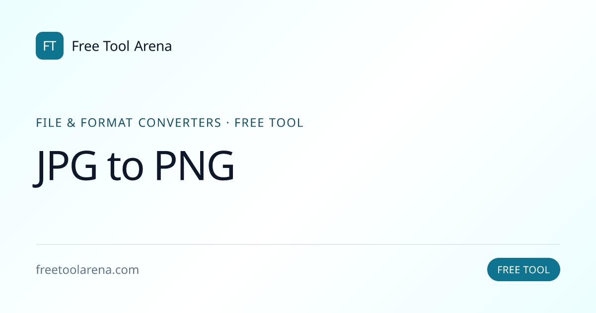 Convert JPG to PNG Lossless Format Free Online | Free Tool Arena