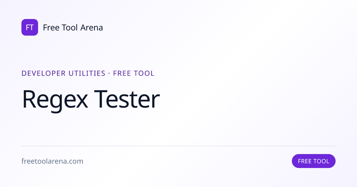 Test Regular Expressions Online Instantly Free | Free Tool Arena