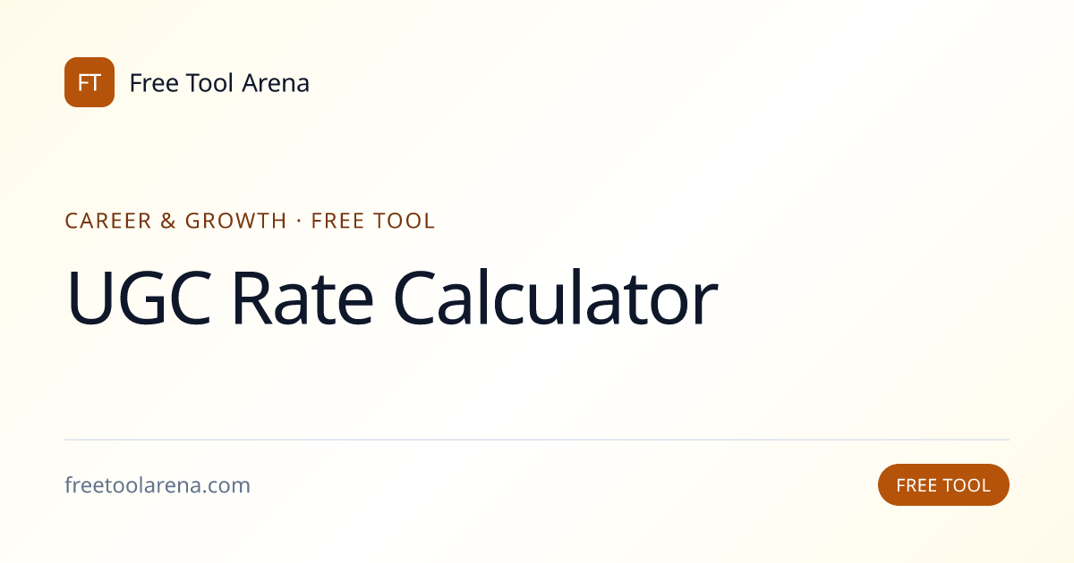 Plan UGC Creator Pricing by Tier Instantly | Free Tool Arena